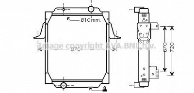 AVA QUALITY COOLING re2066 -  Радиатор, охлаждение двигателя